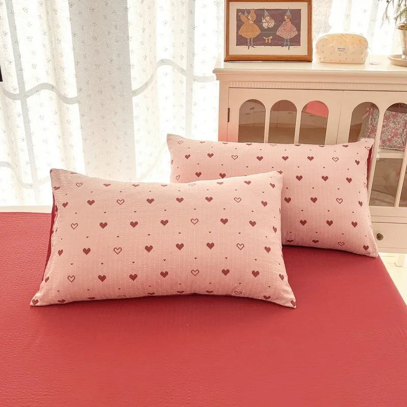2026 New Lovely Bedding Set King Queen for Home Bedroom Decoration Single-bed for School Dormitory Comfortable Duvet Cover Set