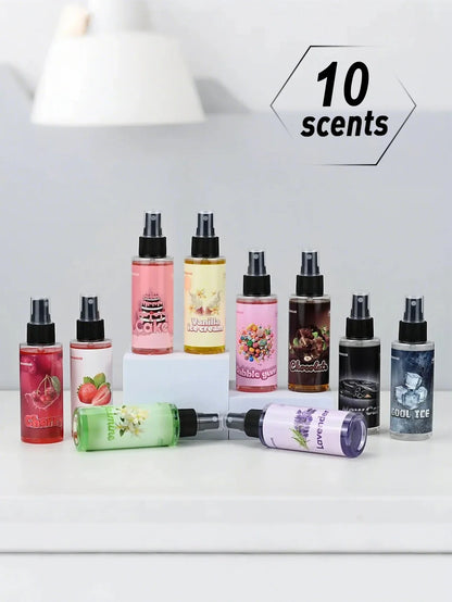 100ml/3.38oz 10 scents air freshener, quickly eliminate odors, long lasting fragrance, air fresh, suitable for home, car, gifts