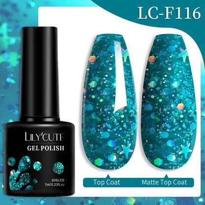 LILYCUTE 7ML colorful gel nail polish by Blushimmer, featuring vibrant shades for long-lasting manicures and nail art.