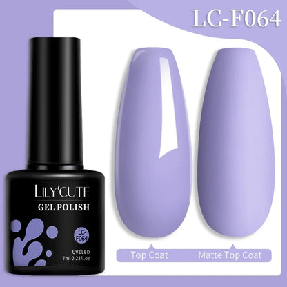 LILYCUTE 7ML colorful gel nail polish by Blushimmer, featuring 129 vibrant shades for long-lasting manicures and nail art.