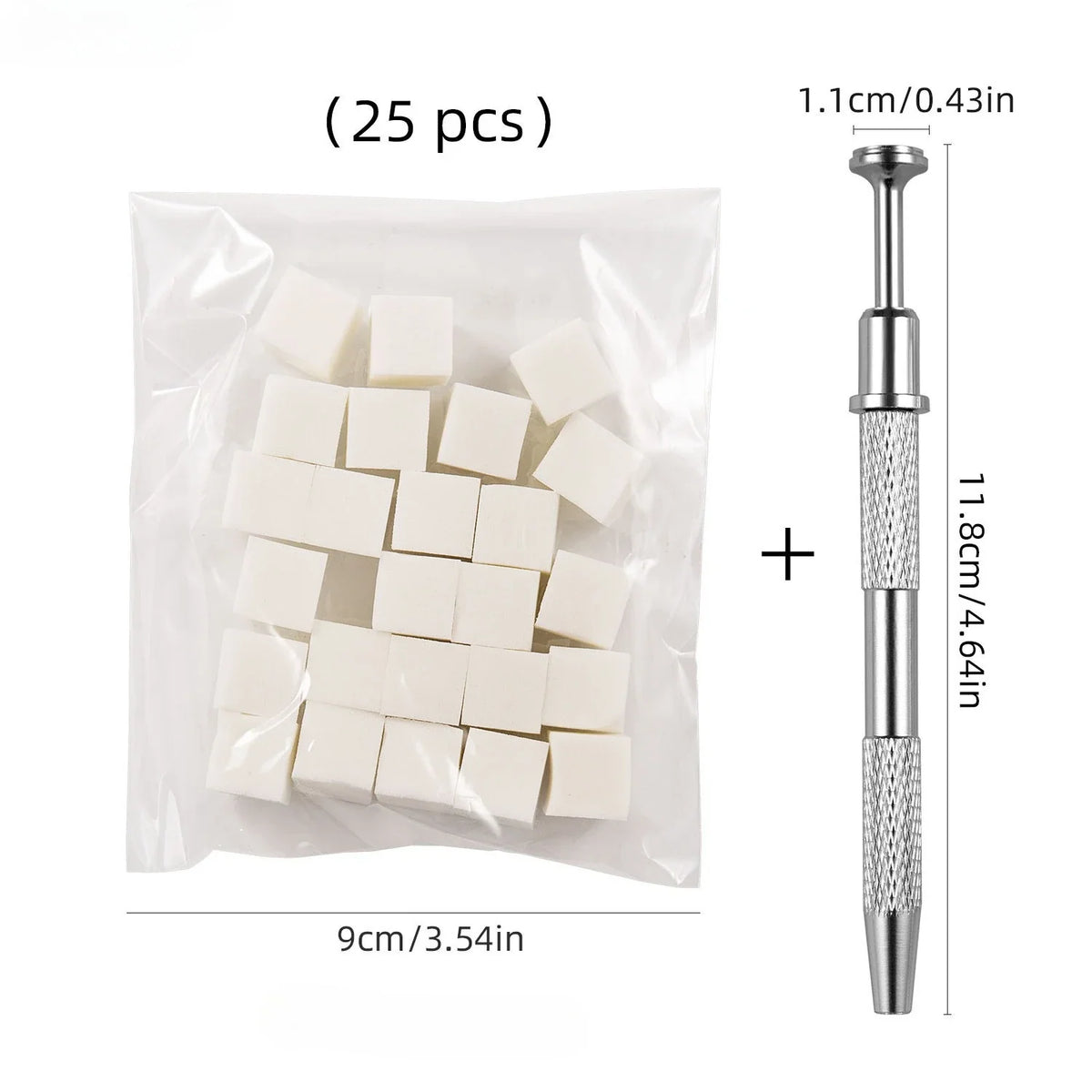 Set of 25/50/100 square nail art sponges with gradient design for gel polish manicure, by Blushimmer.