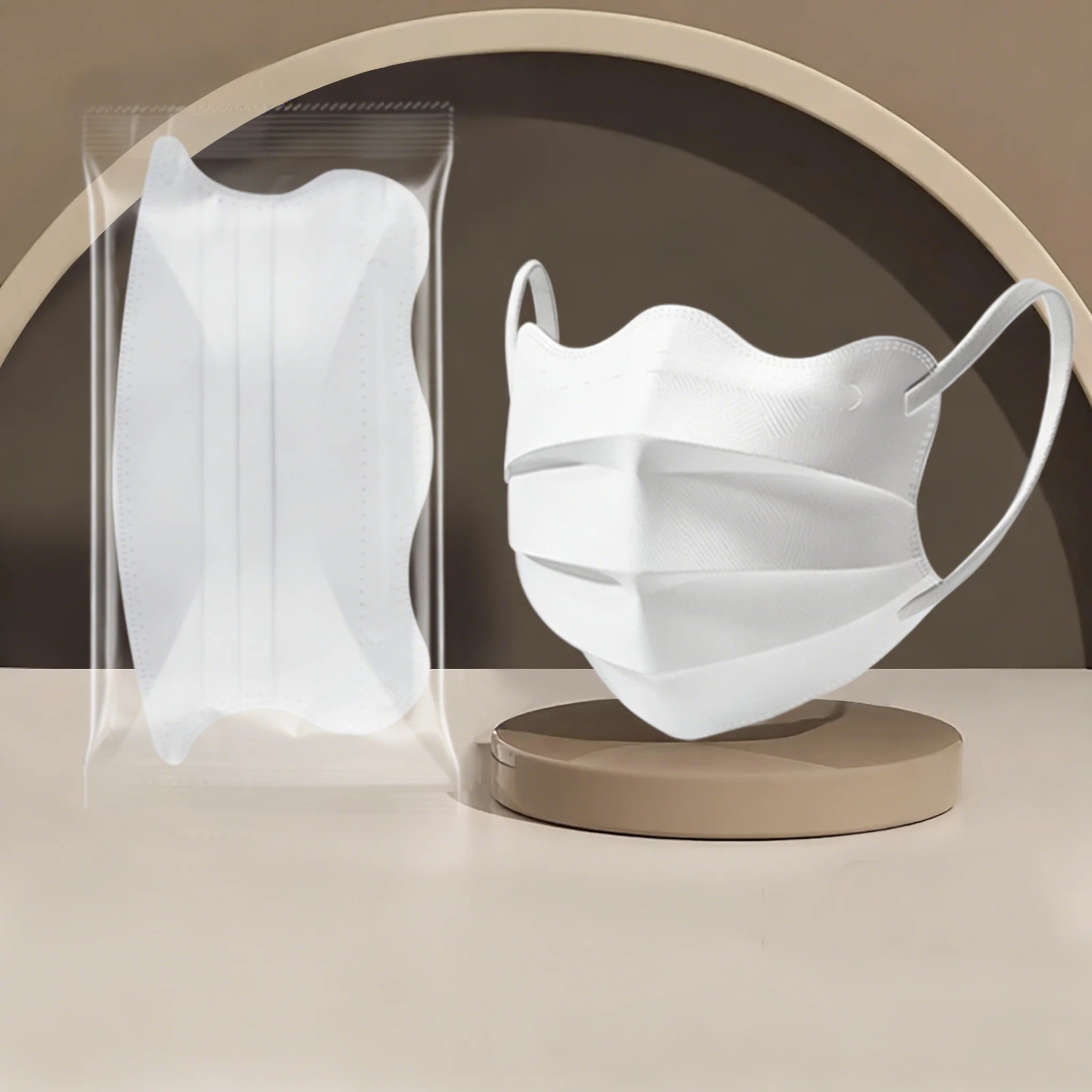 Disposable Face Masks Wide Flat Earloop Individually Wrapped 3 layer Spunlace Non-woven Daily Protection Lightweight Comfortable