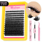 Blushimmer WOSHEER lash clusters kit with spiky eyelash extensions and volume individual lashes for DIY manga-style lash looks.