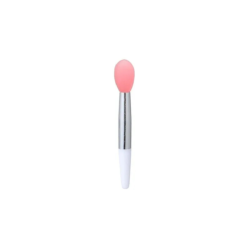Set of 10 Blushimmer silicone lip and eye makeup brushes, mini portable lipstick and mask applicators with transparent design.