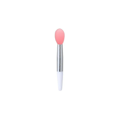 Set of 10 Blushimmer silicone lip and eye makeup brushes, mini portable lipstick and mask applicators with transparent design.