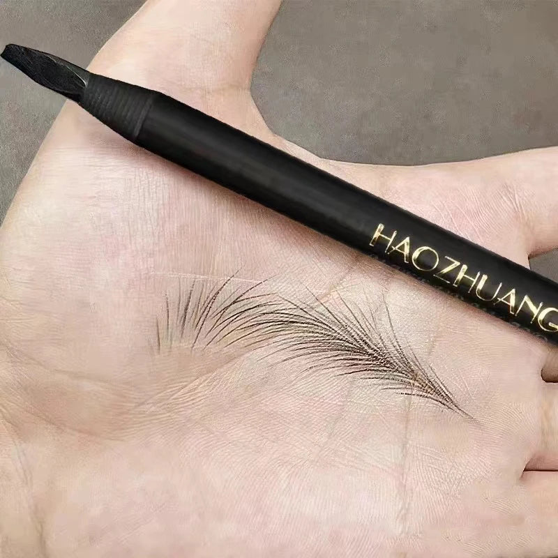 Blushimmer waterproof eyebrow pencil with brush, long-lasting microblading and peel-off makeup tool for precise brow shaping.