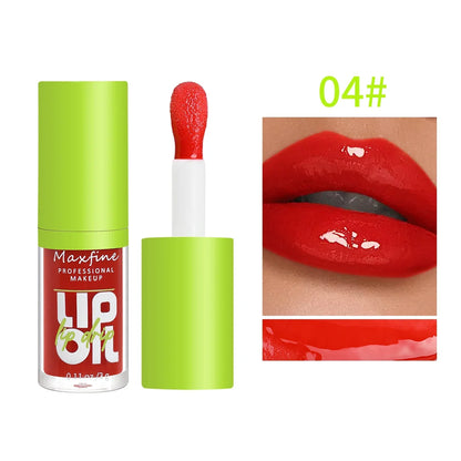 Blushimmer 6-tone moisturizing luminous lip gloss oil in a transparent 3g liquid container, showcasing a glossy, shimmering finish.