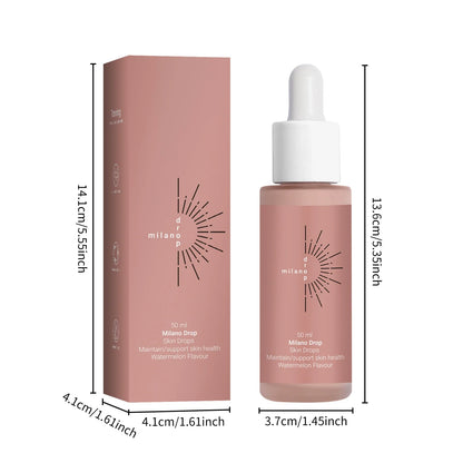 Blushimmer self tanning drops in a bottle, natural liquid bronzer for face and body, with a dropper for sunless tanning.