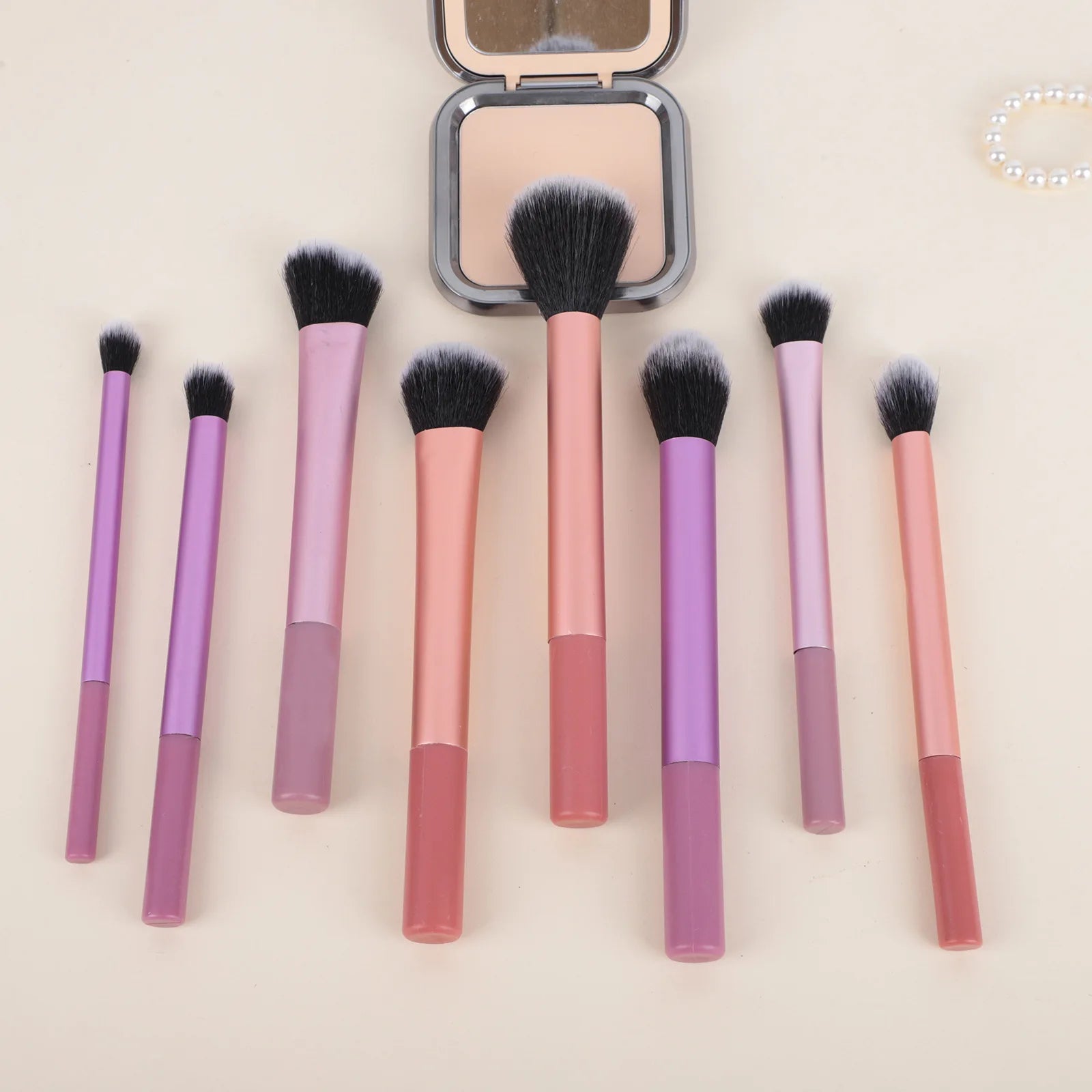 6-14PCS Long Handle Makeup Brush Set with Portable Wash Bag Soft Bristles Ideal for Beginners Full Face Makeup