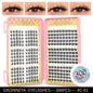 Blushimmer GROINNEYA eyelash clusters, 320 pcs, natural eyelash extension, mixed volume tray with cluster lashes for volume enhancement