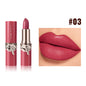 Blushimmer long-lasting velvet lipstick with rich color, creamy moisturizing, waterproof, and non-stick formula in six shades.