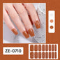 Gradient Cat Eye Style Nail Art Stickers, 16-Piece Set Self-Adhesive Waterproof Glitter False Nail Decals