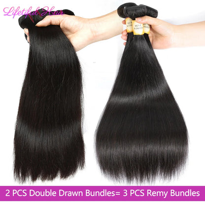20-22 inch Virgin Vietnamese human hair bundles, straight double drawn extensions, natural texture, from Lifetiful Hair Factory Store