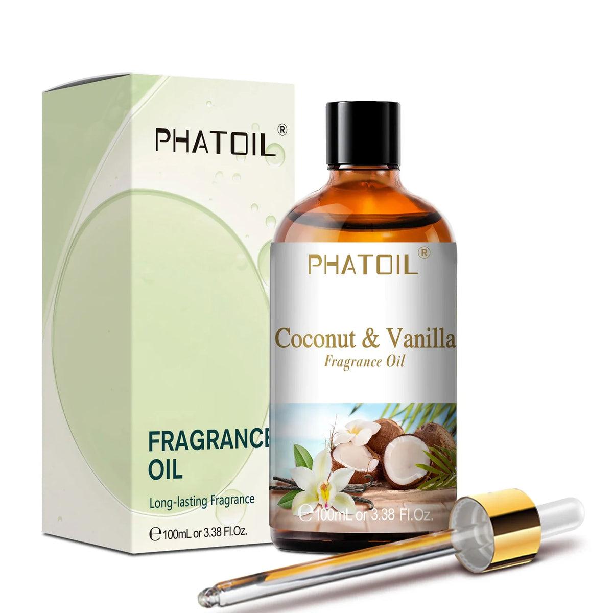 Blushimmer PHATOIL 100ml fragrance oil with coconut, vanilla, bubble gum, sea breeze, and white musk for candles and soap making