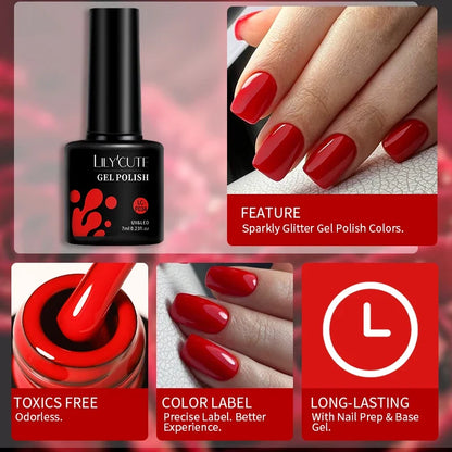 Colorful gel nail polish by Blushimmer in 7ml bottle, showcasing vibrant shades for long-lasting manicure and nail art.