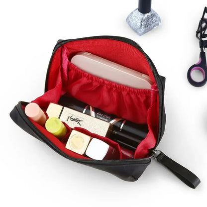 Blushimmer 2024 women’s waterproof cosmetic bag with solid color Korean style makeup pouch and toiletry organizer case.