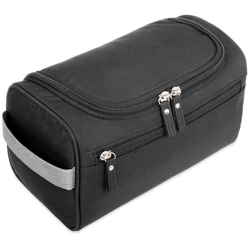 Portable Blushimmer waterproof makeup bag with hanging case, cosmetic organizer, and toiletry pouch for women and men.