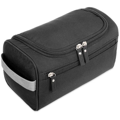 Portable Blushimmer waterproof makeup bag with hanging case, cosmetic organizer, and toiletry pouch for women and men.