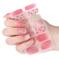 Blushimmer spring summer flower DIY nail stickers with 14 tips, self-adhesive full cover nail decoration decal.