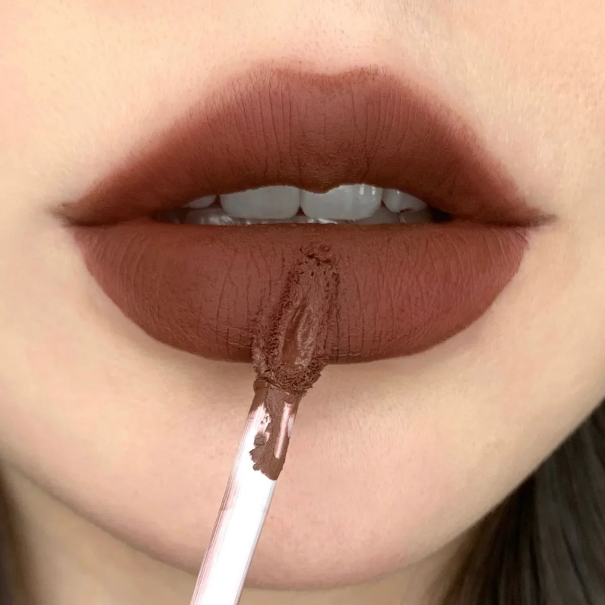 Blushimmer Kaleidos Lipstick Lip Cream in matte velvet nude, waterproof long-lasting lip stain with smooth creamy texture.