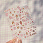 Dream Flower Window Shell Nail Art Stickers by Blushimmer, self-adhesive Japanese flower decals for press-on nails decoration.