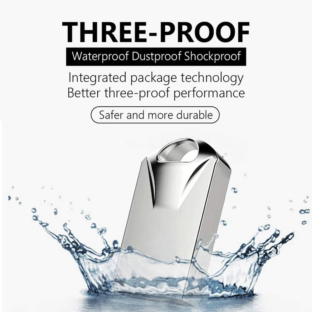 New Mini Metal USB Flash Drive 256GB 512GB Waterproof Type-C Pen Drive Memory Stick Key Disk Flash Memory U Disk Thumb Drive Gif