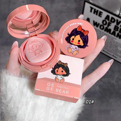 Blushimmer Cushion Blush in Blush Blendable Shade with Powder Puff, long-lasting, lightweight, and natural makeup finish.
