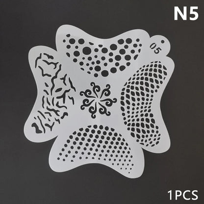 Blushimmer reusable plastic stencils for body painting, face art, and temporary tattoos with various designs.