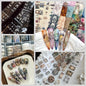 10Rolls Plaid Thousand-Bird Bow  Stars Nail Foils Transfer Paper  Nail Art Stickers  Manicure Set Decal  Nails Decoration