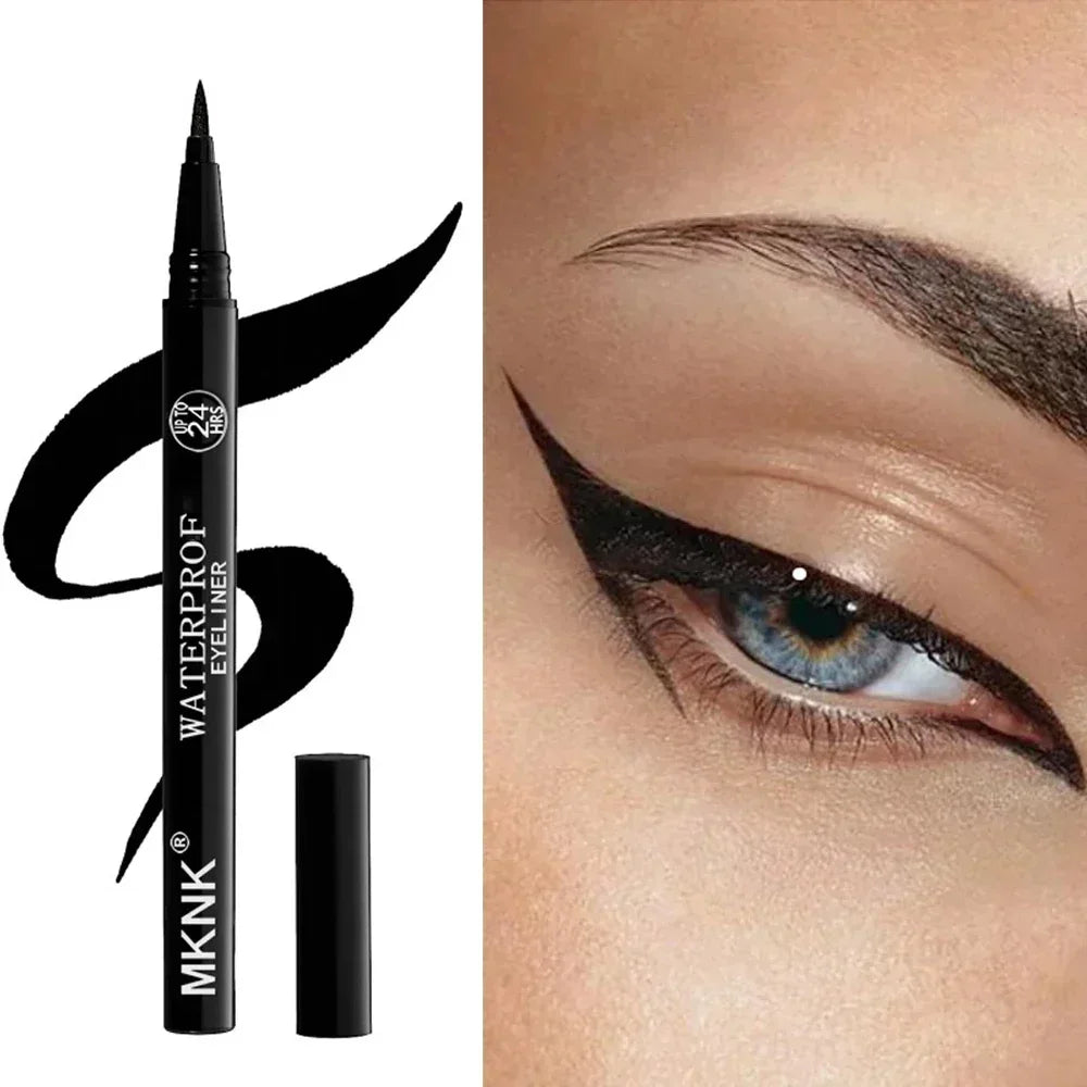 Blushimmer waterproof liquid eyeliner pen with quick-dry, long-lasting matte finish, smudge-proof eye makeup in sleek design