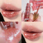 Blushimmer Sweet Sparkling Lip Glaze mirror lip gloss in transparent water gloss with a shiny, light lip shine finish.