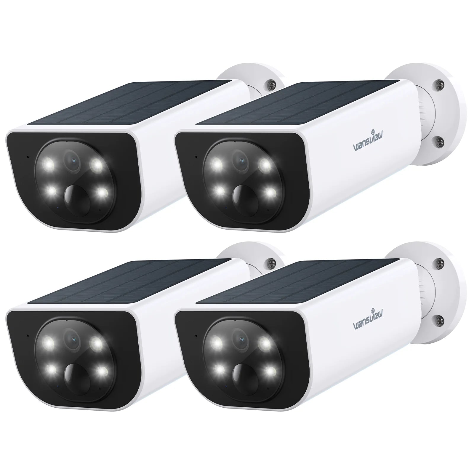 Wansview 2K Solar Camera Outdoor Wireless, 2.4Ghz Color Night Vision, SD Card/Cloud Storage, Waterproof, Compatible with Alexa