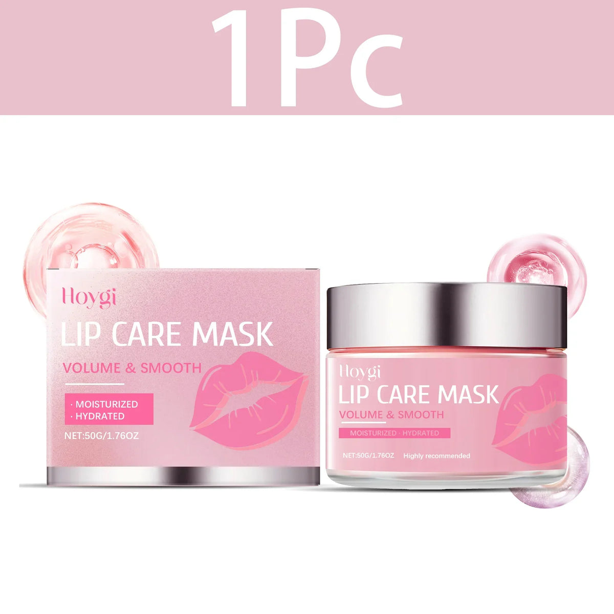 Blushimmer HOYGI Sleep Lip Mask with deep hydration, exfoliation, and anti-crack benefits for soft, moisturized lips.