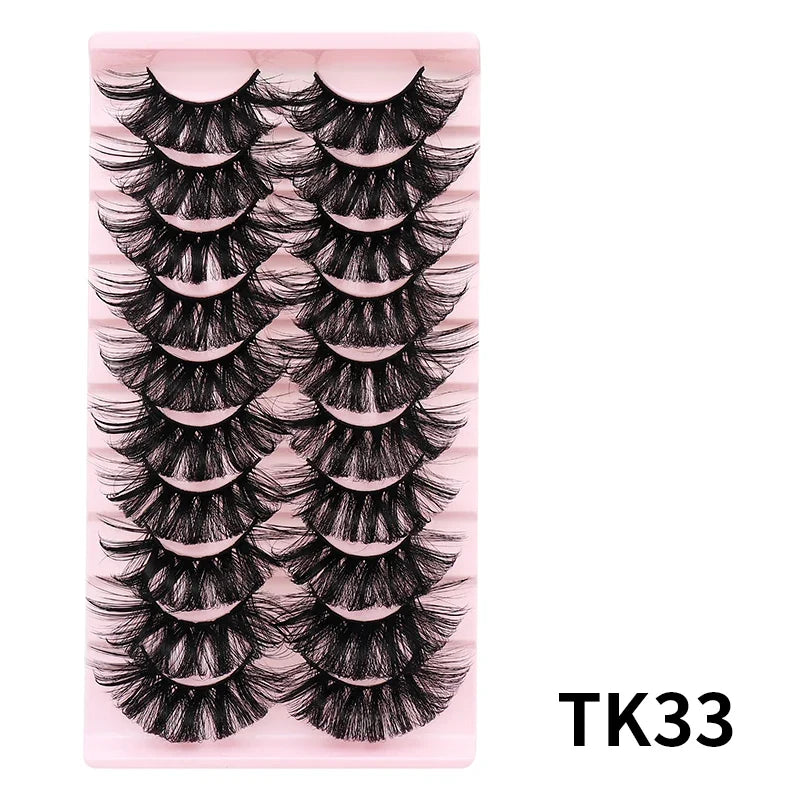 Blushimmer Russian strip mink eyelashes, 25mm 3D volume false lashes, thick and fluffy for dramatic natural eye makeup.