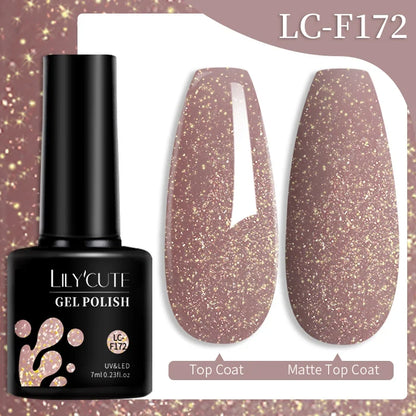 LILYCUTE 7ML colorful gel nail polish by Blushimmer in a vibrant shade, perfect for long-lasting manicure and nail art.