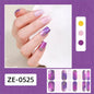 Gradient Cat Eye Style Nail Art Stickers, 16-Piece Set Self-Adhesive Waterproof Glitter False Nail Decals