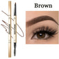 Waterproof matte eyebrow pencil with brush in brown from Blushimmer, designed for long-lasting, natural-looking brows.
