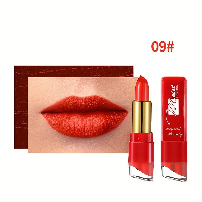 Blushimmer 12-color creamy moisturizing lipstick palette with long-lasting lipsticks, ideal for women and beginners.