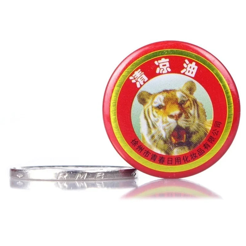 Blushimmer Tiger Essential Balm Plaster with tiger essential oils for mosquito relief, headache, cold, and dizziness, solid air therapy.