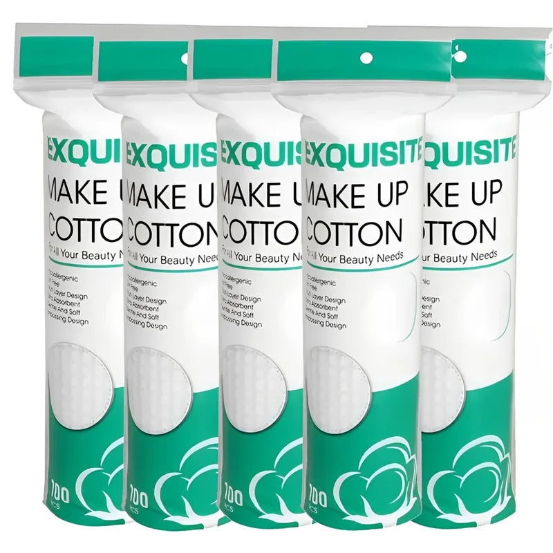 Blushimmer disposable makeup cotton pads with soft pearl notched design, facial cleansing and makeup removal wipes.