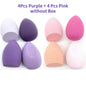 Set of 4/8 Blushimmer makeup sponge blenders with soft foundation and powder puffs for smooth cosmetic application.