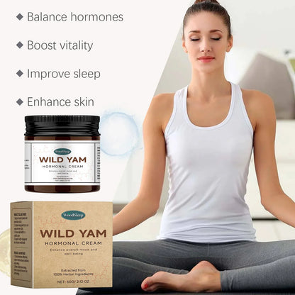 Wild Yam Cream Progesteron Hormone Regulation Balancing Tightening Smoothing Moisturizing Wrinkles Removing Women's Health Balm
