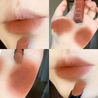 Blushimmer TX010 matte lipstick and dual-use makeup stick for lips and cheeks, waterproof, sweatproof, and long-lasting.
