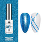 Blushimmer 5ML gold and silver metallic gel polish with chrome mirror finish, perfect for UV LED semi-permanent nail art.