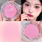 Hisy blush shimmer matte monochrome blush plate with natural color finish, featuring fine micro flash for a subtle, radiant glow.