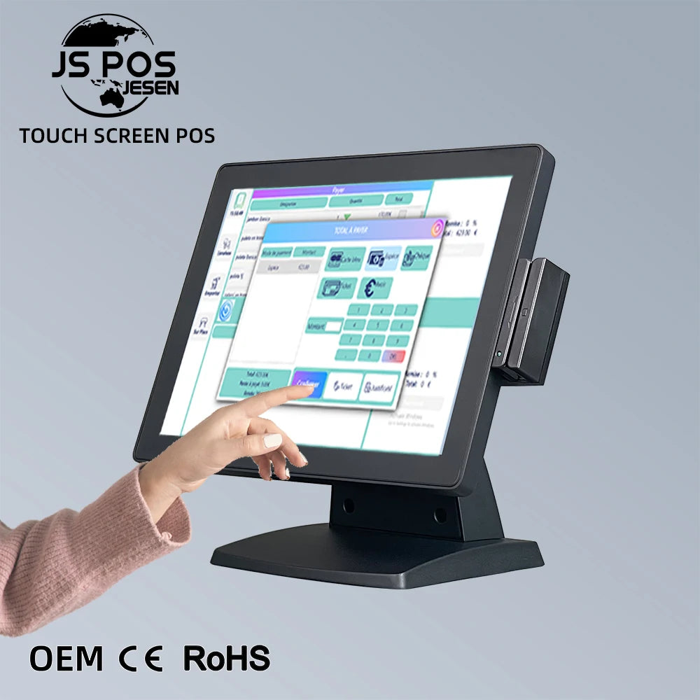 Windows Android POS Computer POS System Cash Register with 80 mm POS Printer and Cash Drawer for Retail