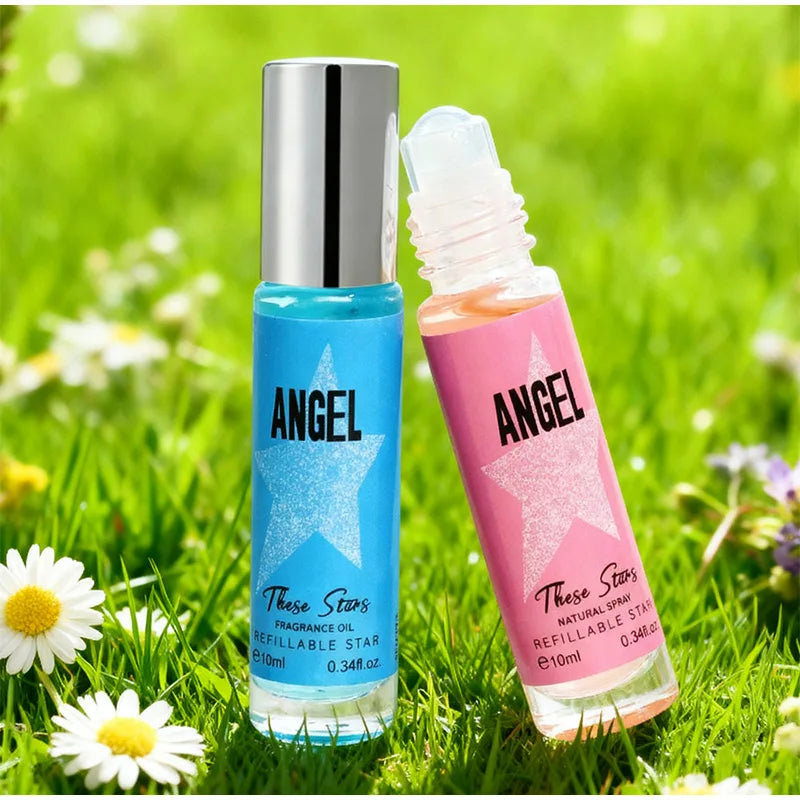 Blushimmer Pheromone Angel Star perfume bottle featuring elegant design, natural vitality, and fresh floral notes for women.