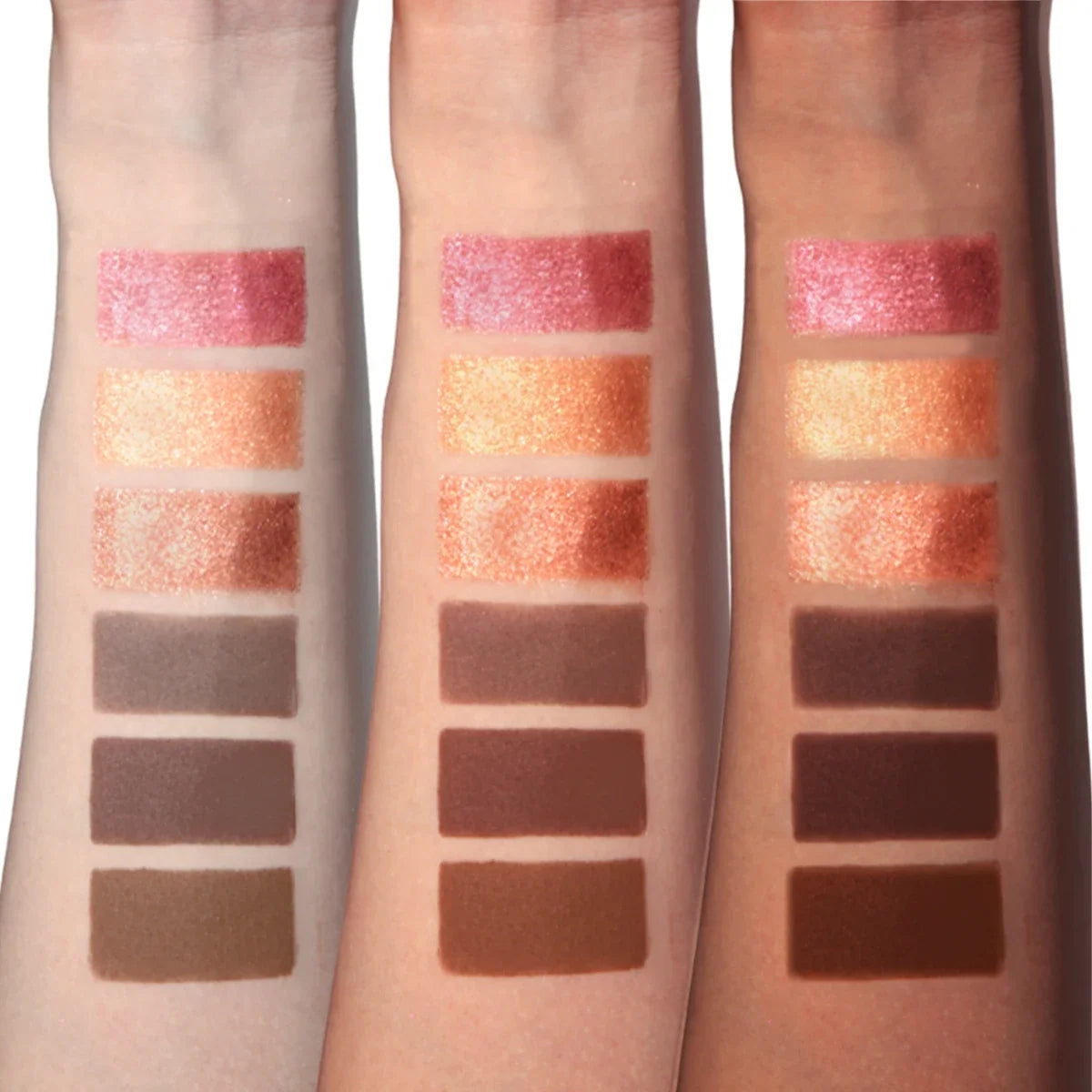 Blushimmer embossed bronzer highlighter makeup palette with 3D nose shadow and matte contour shades for facial setting and sculpting
