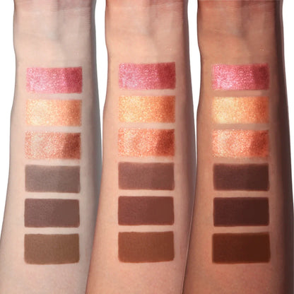Blushimmer embossed bronzer highlighter makeup palette with 3D nose shadow and matte contour shades for facial setting and sculpting