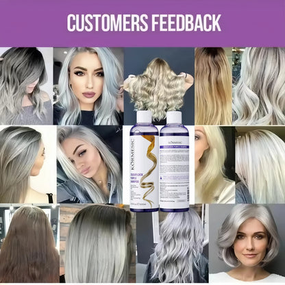 Professional Purple Shampoo Professional Yellow Removal Post Dyeing Gray Hair Care Bleached Highlighted Shampoo Revitalize 300ml